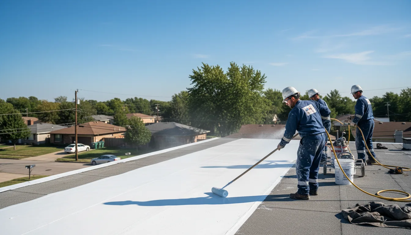 Commercial roof coating in Stevensville, VA near me